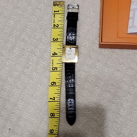 SOLD Authentic Hermes Shiny Porosus Crocodile 26mm SS - Picture 7 of 10